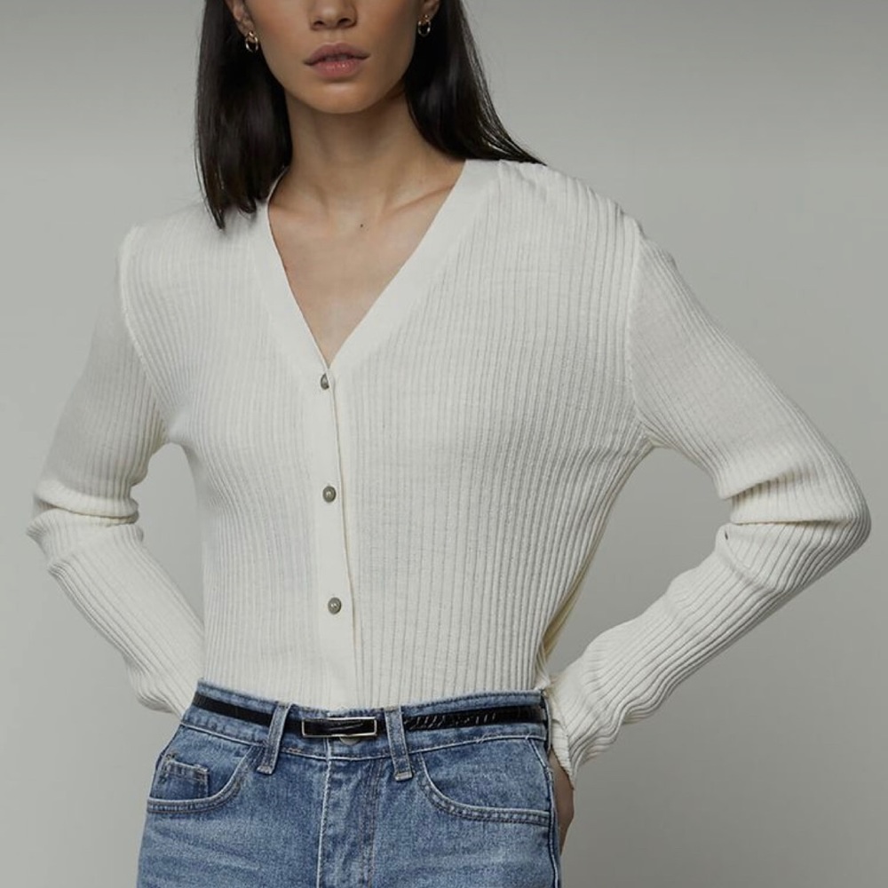 Oak + Fort Ribbed Cardigan